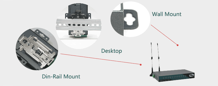 Din-rail, wall-mount, Desktop