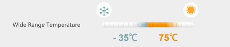 wide range temperature supported